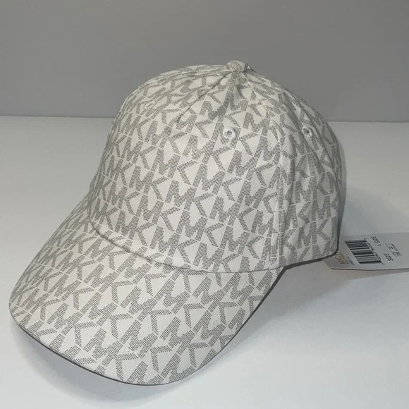 Michael Kors Signature MK Logo Baseball Cap Hat, White One Size.NWT - Picture 4 of 8